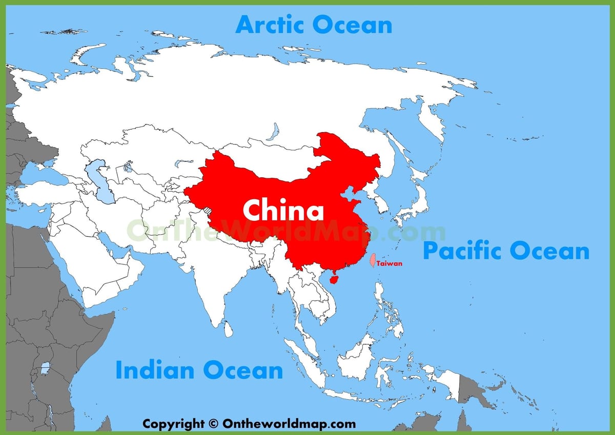 China asia hartă