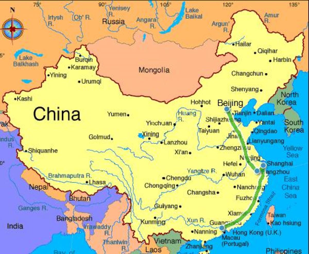 China continentală hartă