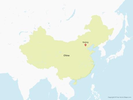 harta vector din China