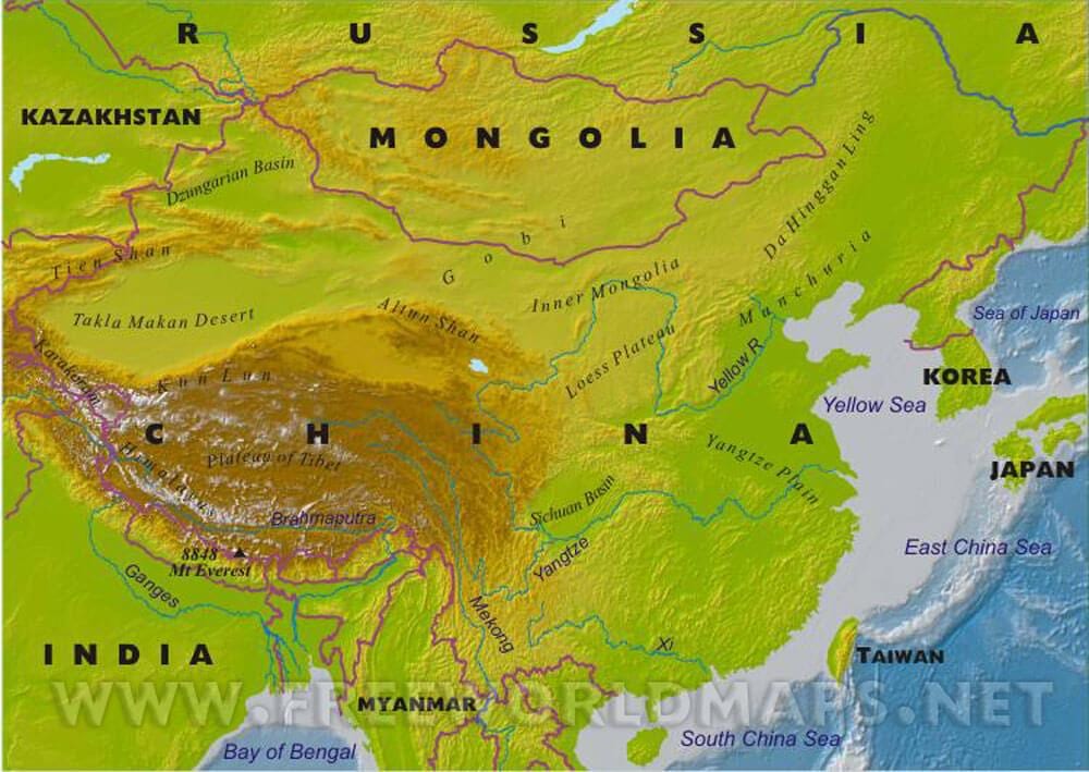 China harta fizică