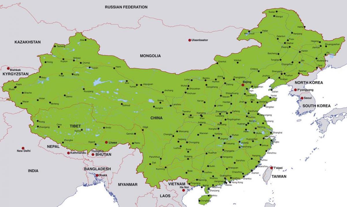 China orașe hartă