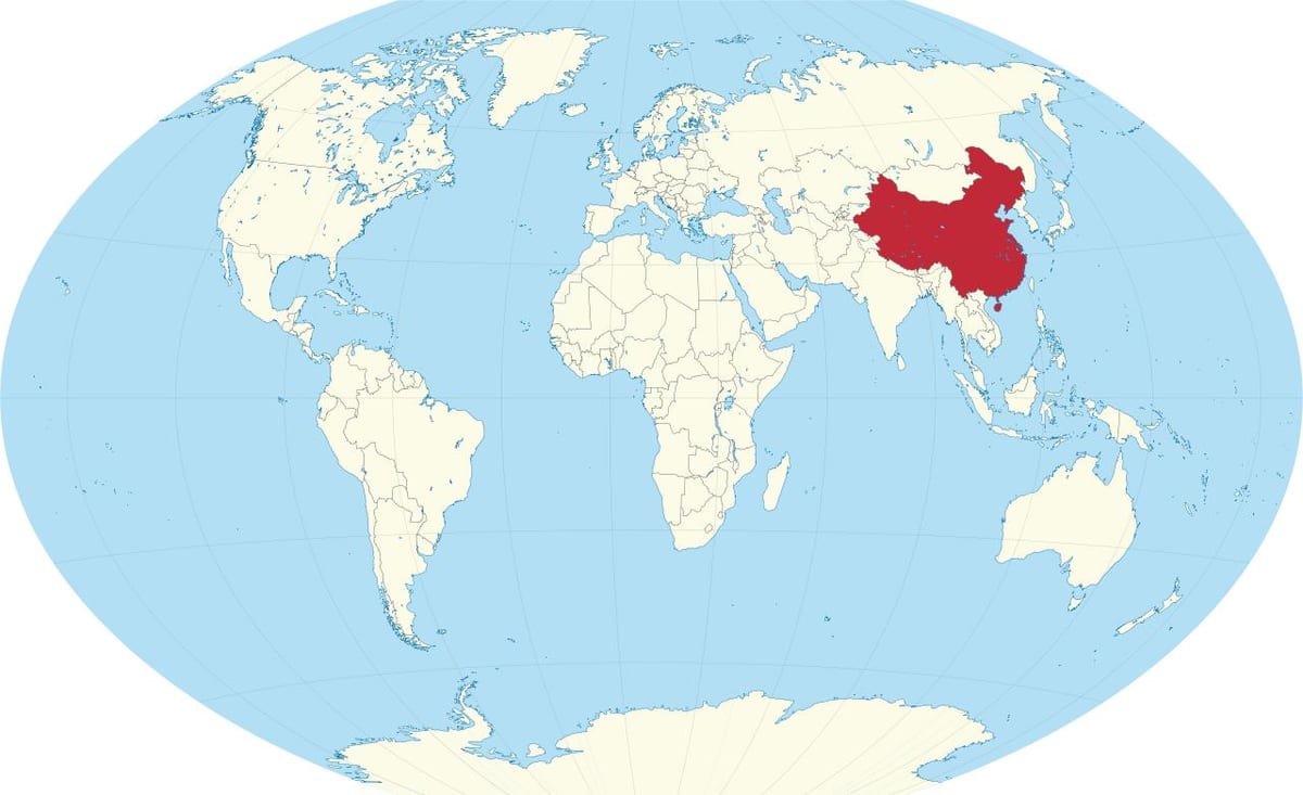 China în lume hartă
