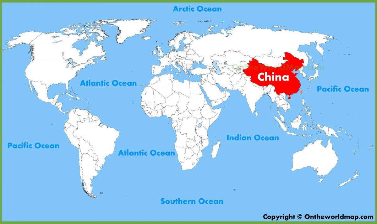 China, pe o hartă a lumii