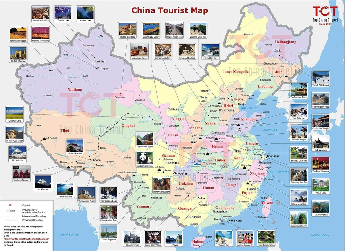 harta China vârf