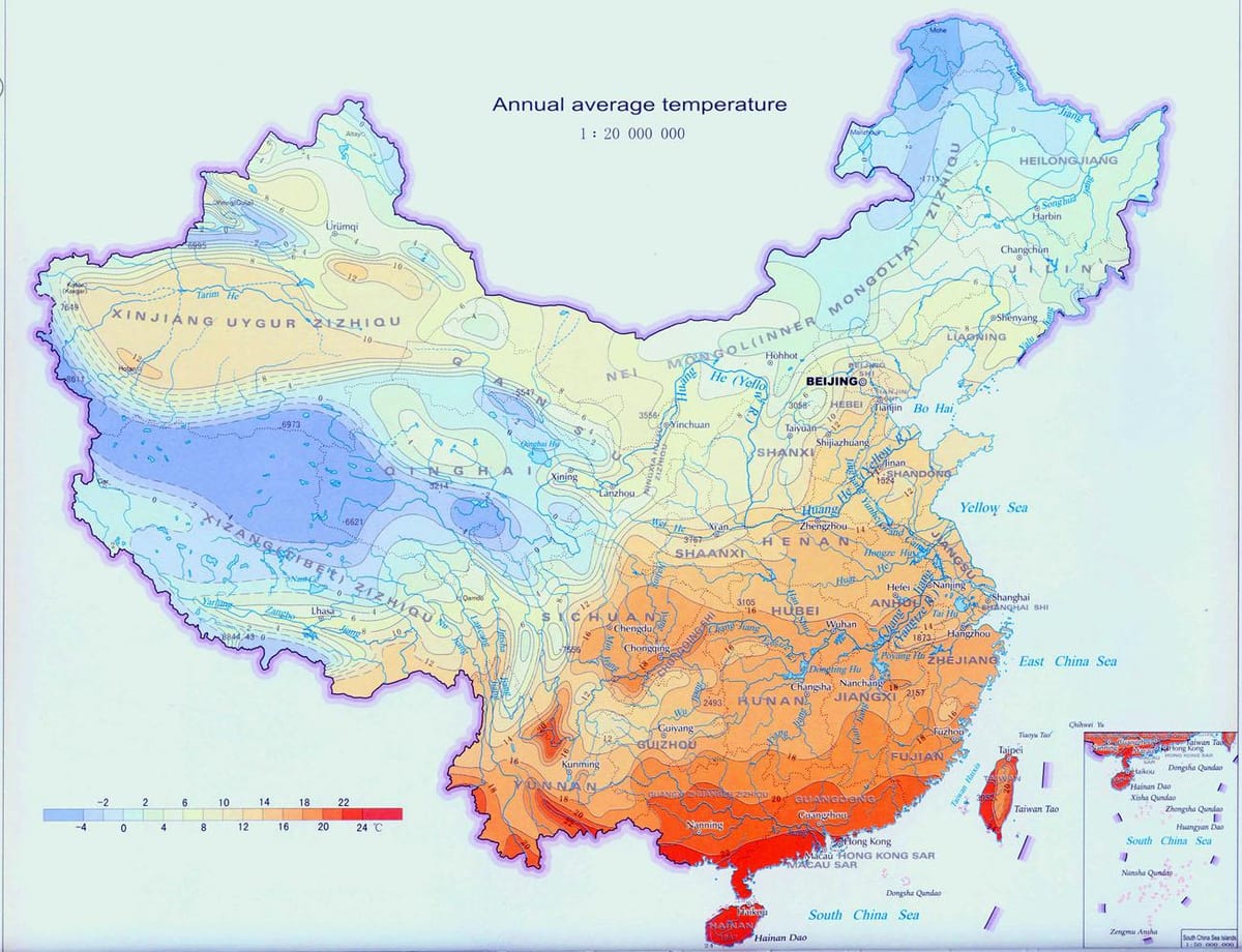 vreme hartă China