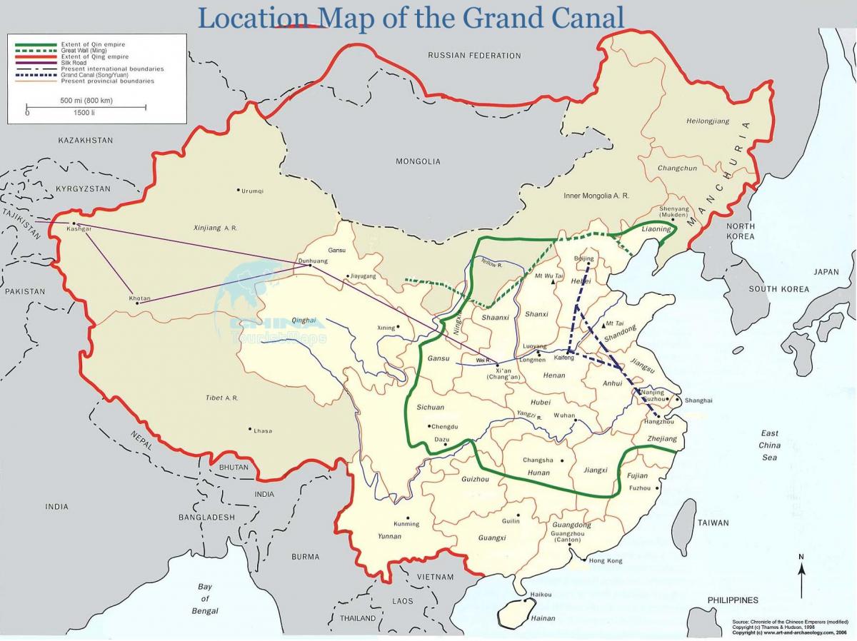 harta China grand canal