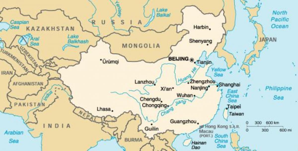 hartă veche din China
