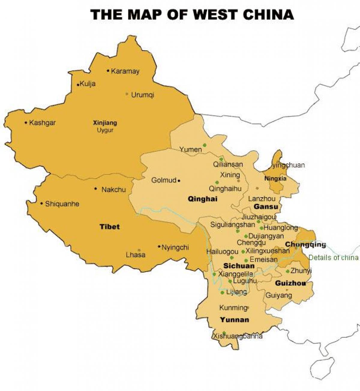 harta west China