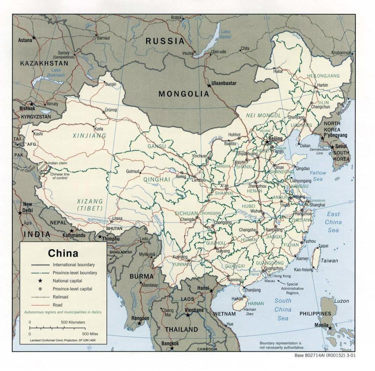 China hartă tipărit