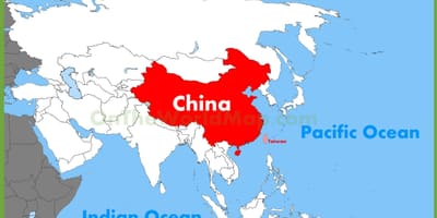 China asia hartă