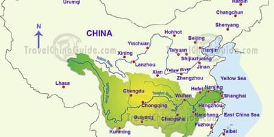 China hartă yangtze river
