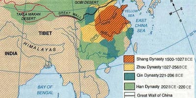 China antică geografie hartă