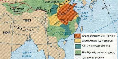 China antică geografie hartă