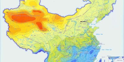 China precipitații hartă