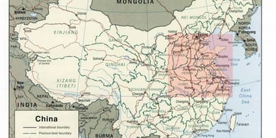 Harta câmpia Chinei de nord