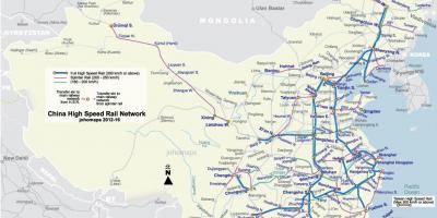 Feroviar de mare viteză din China hartă