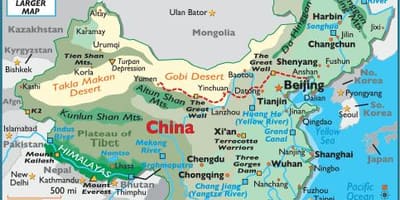 China hartă geografie