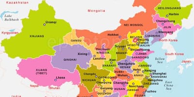 Harta chinei cu statele