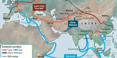 China silk road project hartă