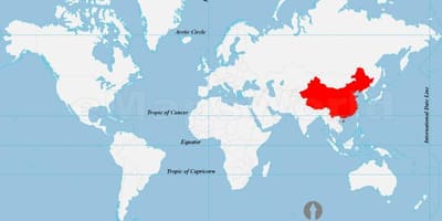 China pe harta lumii
