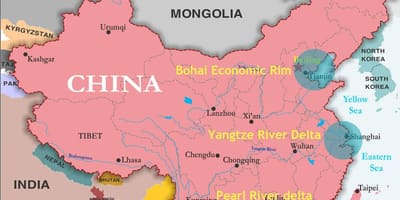 Harta China porturi