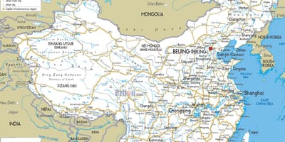 China drumuri hartă