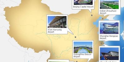 Harta aeroporturi din China