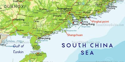 China de sud hartă