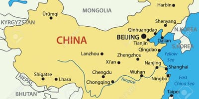 Marea galbenă China hartă
