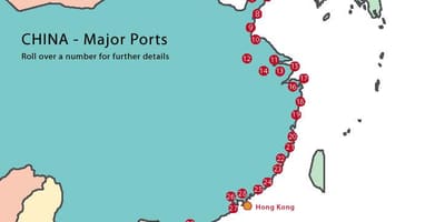 Porturile din China hartă