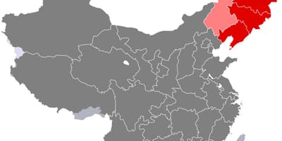 Nord-estul Chinei hartă