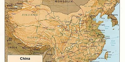 Harta geografică China